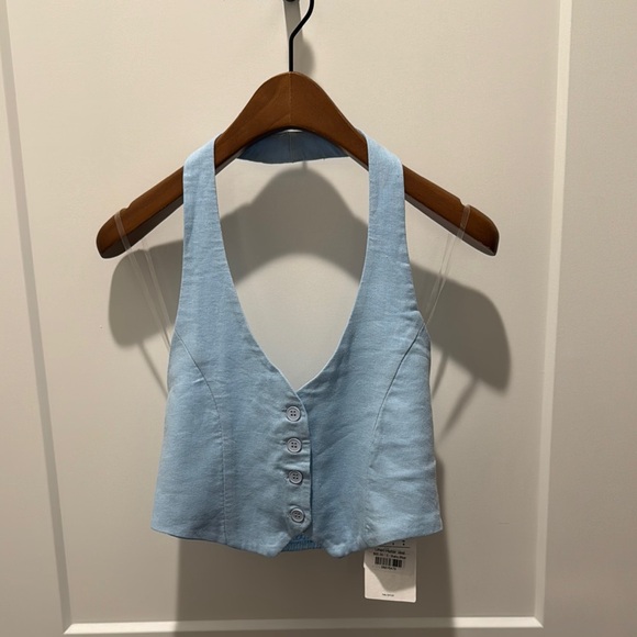 Light Blue Button-Front Matching Set - Picture 1 of 9